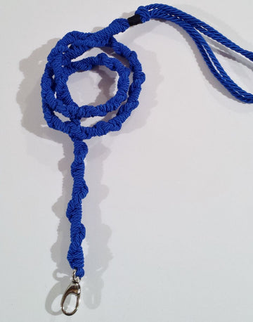 "ITALIAN ROPE LEGAME" BRAIDED LEASH BLUE MARINE