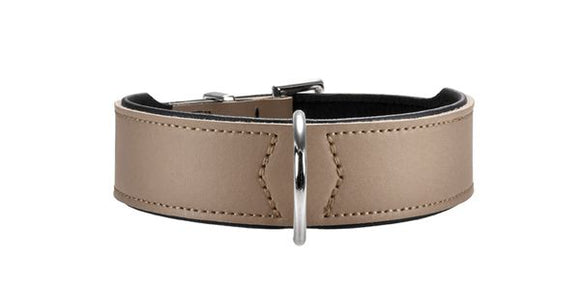 HUNTER COLLARE PELLE "HALSBAND BASIC" BEIGE