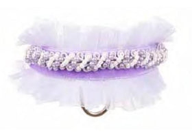 DVS COLLARE SHARM CON PERLINE BIANCO/VIOLA 35 CM