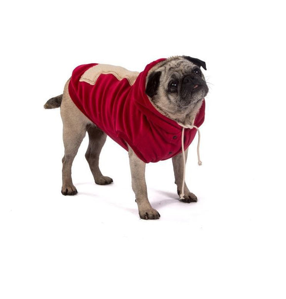 I LOVE MY DOG SWEATSHIRT WARM SWEARSHIRT SANTA'S RED