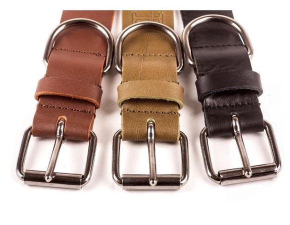 HUNDEHALSBAND ICH LIEBE MEINEN HUND "TOSKANA" MILITÄRGRÜN