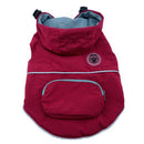 WASSERDICHTER FOUFOU-HUNDE-REGENTAG-PONCHO BORDEAUX-1