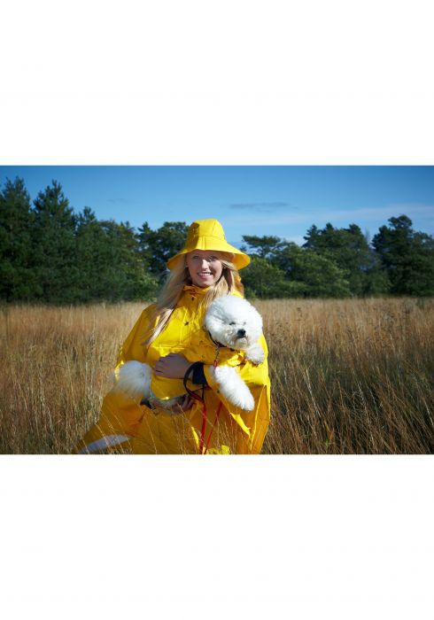 RUKKA IMPERMEABILE PER CANI "STREAM RAINCOAT" GIALLO