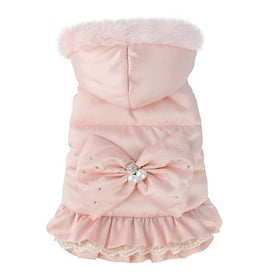 PRETTY PET ELEGANT HOODED COAT PINK XL