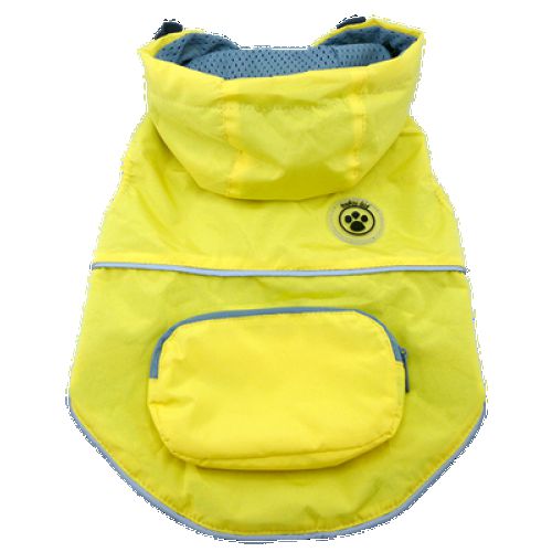 WATERPROOF FOUFOU DOG RAINY DAY YELLOW PONCHO