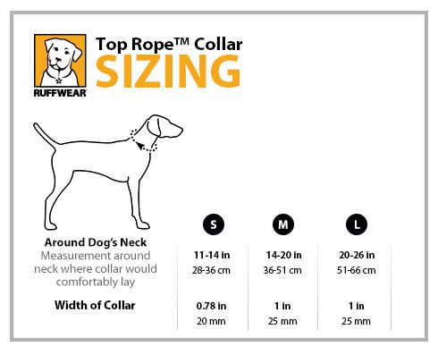 NYLON TOP ROPE HALSBAND GRANIT GRAU S