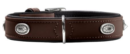 KOLL. DOG SOFTTIE STONE 45 BRAUN/NAPPA SCHWARZ