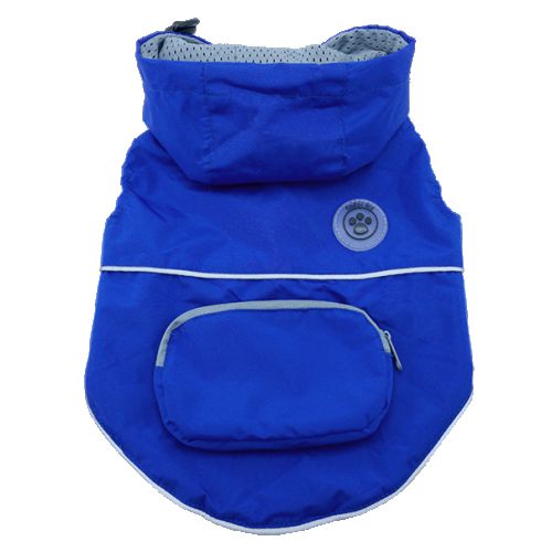WATERPROOF FOUFOU DOG RAINY DAY BLUE PONCHO