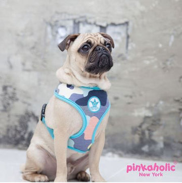 PINKA HOLIC WATER CAMO DOG HARNESS