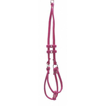HIP DOGGIE PETTORINA CANE CHARM STEP-IN PINK MICRO SUEDE