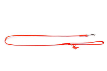 GUINZAGLIO IN PELLE TUBOLARE ARANCIO "COLLAR GLAMOUR"