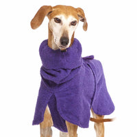 PURPLE "SOFA BOLT" DOG BATHROBE