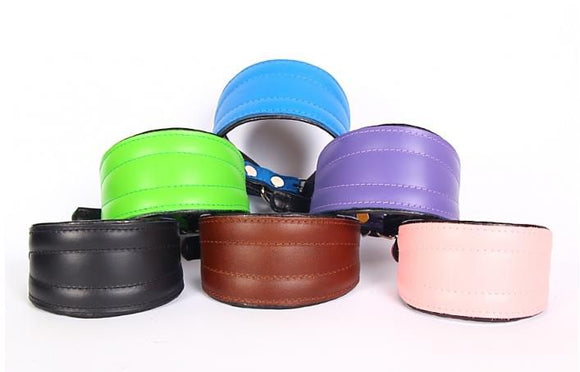 LEDERHALSBAND SCHWARZ/LILA 55 CM