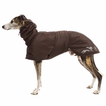 WINTERMANTEL „SOFA ELVIS“ FÜR WHIPPET BRAUN