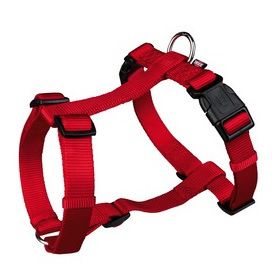 RED "H" SHAPED NYLON HARNESS FOR DOGS